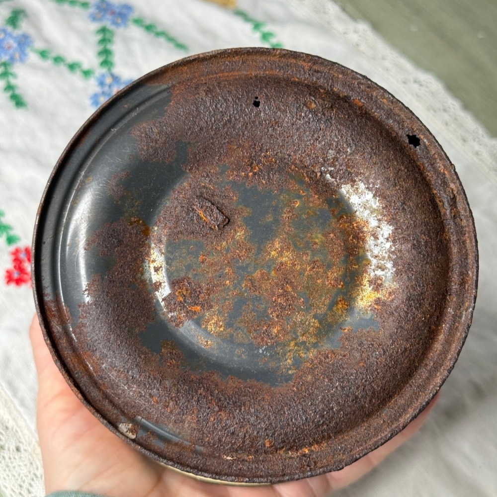 Vintage Stewarts Private Blend Coffee Tin 1933 Chicago World Fair 1# Empty Rusty - Picture 5 of 5